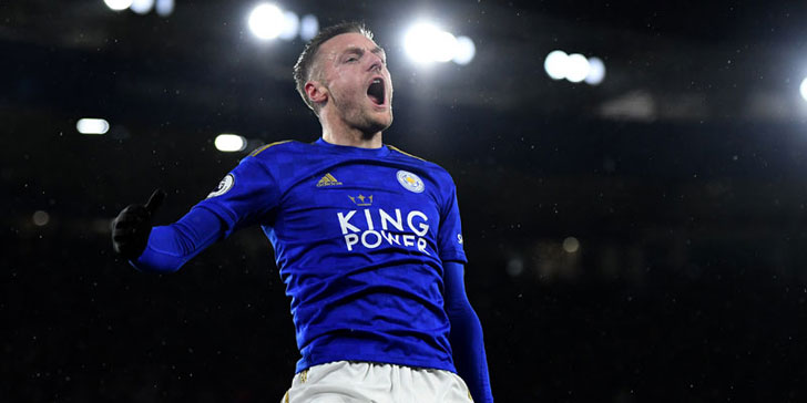 O avançado do Leicester City Jamie Vardy