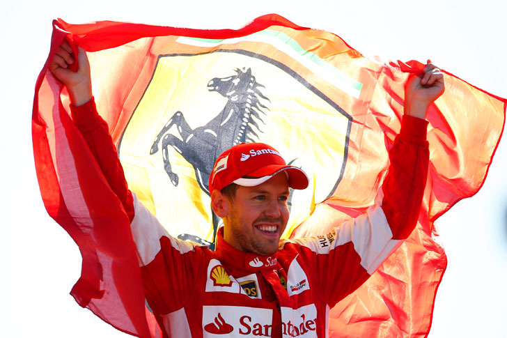 Sebastian Vettel da Ferrari